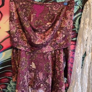 Floral Pink and Purple Top